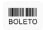 Imagem de um código de barras com a palavra 'BOLETO' indicada em destaque.