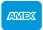 Logo da American Express em fundo azul.