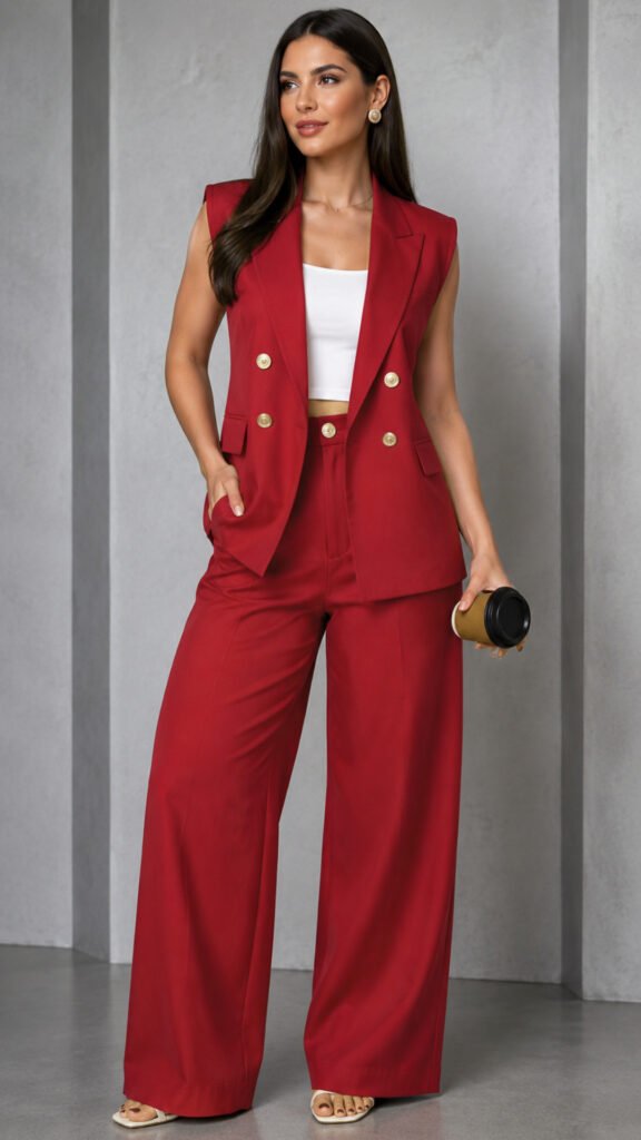 Conjunto Salvatore: Calça E Colete Em Alfaiataria Casual